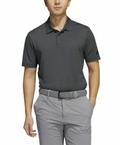 ADIDAS 2022 OTTOMAN STRIPE PRIMEGREEN POLO SHIRT - Black