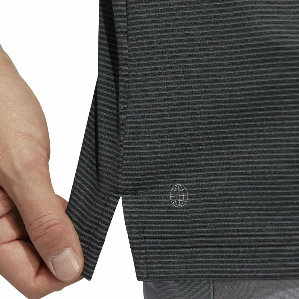 ADIDAS 2022 OTTOMAN STRIPE PRIMEGREEN POLO SHIRT - Black 6 ADIDAS 2022 OTTOMAN STRIPE PRIMEGREEN POLO SHIRT - Black - Image 4