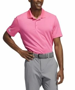 ADIDAS 2022 Performance Primegreen Polo Shirt - Solar Pink