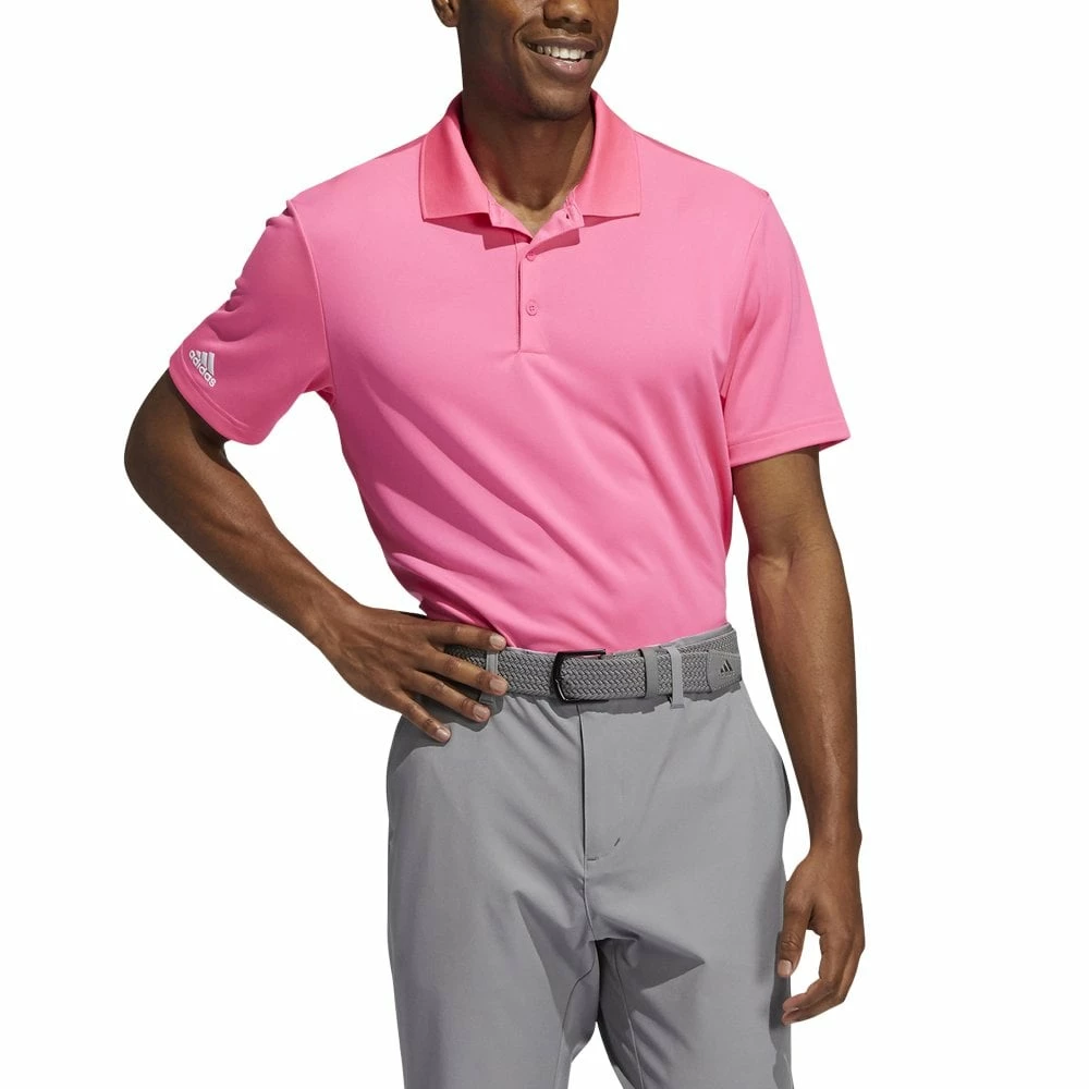ADIDAS 2022 Performance Primegreen Polo Shirt - Solar Pink 3 ADIDAS 2022 Performance Primegreen Polo Shirt - Solar Pink