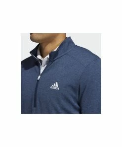 ADIDAS 3 Stripe 1/4 Zip Layering Top - Crew Navy Mel -Clubs Shop adidas 3 stripe 1 4 zip layering top crew navy mel p4228 7883 image