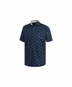 ADIDAS Adicross Stretch Woven Button Down Shirt - Navy