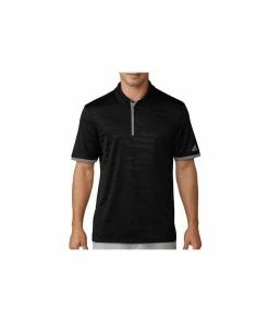ADIDAS Asymmetrical Stripe Polo - Black