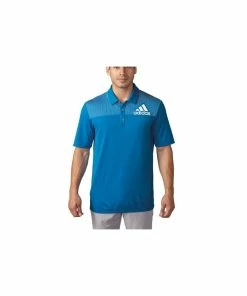 ADIDAS Big Logo Dot Print Polo - Shock Blue/White