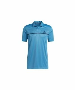ADIDAS CHEST Print POLO - SONIC AQUA