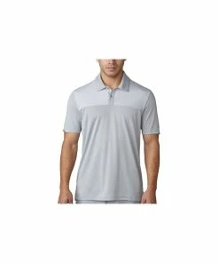 ADIDAS Climachill Heather Block Polo - Mid Grey