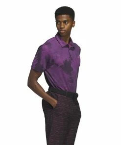 ADIDAS Flower Mesh Golf Polo Shirt - Black -Clubs Shop adidas flower mesh golf polo shirt black p13243 29880 image