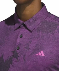 ADIDAS Flower Mesh Golf Polo Shirt - Black -Clubs Shop adidas flower mesh golf polo shirt black p13243 29881 image