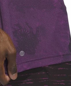 ADIDAS Flower Mesh Golf Polo Shirt - Black -Clubs Shop adidas flower mesh golf polo shirt black p13243 29882 image