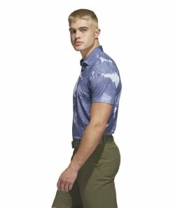 ADIDAS Flower Mesh Golf Polo Shirt - White -Clubs Shop adidas flower mesh golf polo shirt white p13190 29708 image