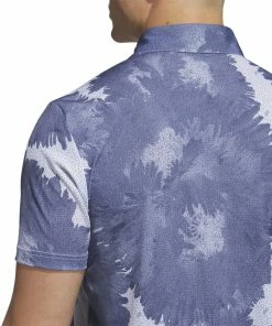 ADIDAS Flower Mesh Golf Polo Shirt - White -Clubs Shop adidas flower mesh golf polo shirt white p13190 29710 image