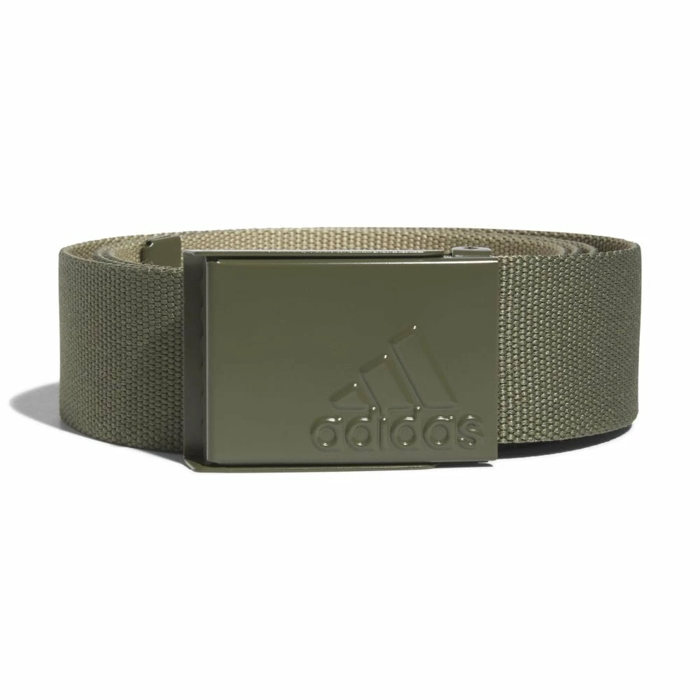 ADIDAS Golf Reversible Web Belt - Olive Strata - OSFM 3 ADIDAS Golf Reversible Web Belt - Olive Strata - OSFM
