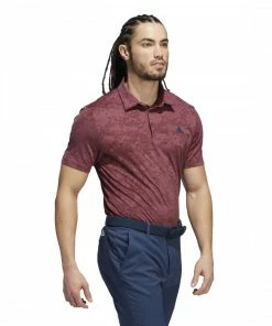 ADIDAS Jacquard Polo Shirt - Quiet Crimson 9 ADIDAS Jacquard Polo Shirt - Quiet Crimson -Clubs Shop adidas jacquard polo shirt quiet crimson p11410 24288 image