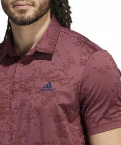 ADIDAS Jacquard Polo Shirt - Quiet Crimson 10 ADIDAS Jacquard Polo Shirt - Quiet Crimson -Clubs Shop adidas jacquard polo shirt quiet crimson p11410 24289 image