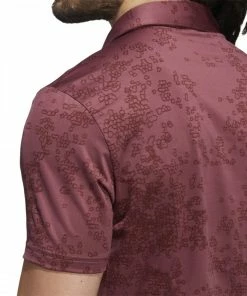 ADIDAS Jacquard Polo Shirt - Quiet Crimson 11 ADIDAS Jacquard Polo Shirt - Quiet Crimson -Clubs Shop adidas jacquard polo shirt quiet crimson p11410 24290 image