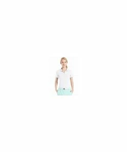 ADIDAS Ladies ClimaLite Solid Jersey Polo - White