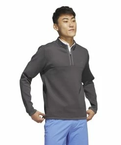 ADIDAS Microdot 1/4-Zip Golf Sweatshirt - Black 9 ADIDAS Microdot 1/4-Zip Golf Sweatshirt - Black -Clubs Shop adidas microdot 1 4 zip golf sweatshirt black p13286 30020 image