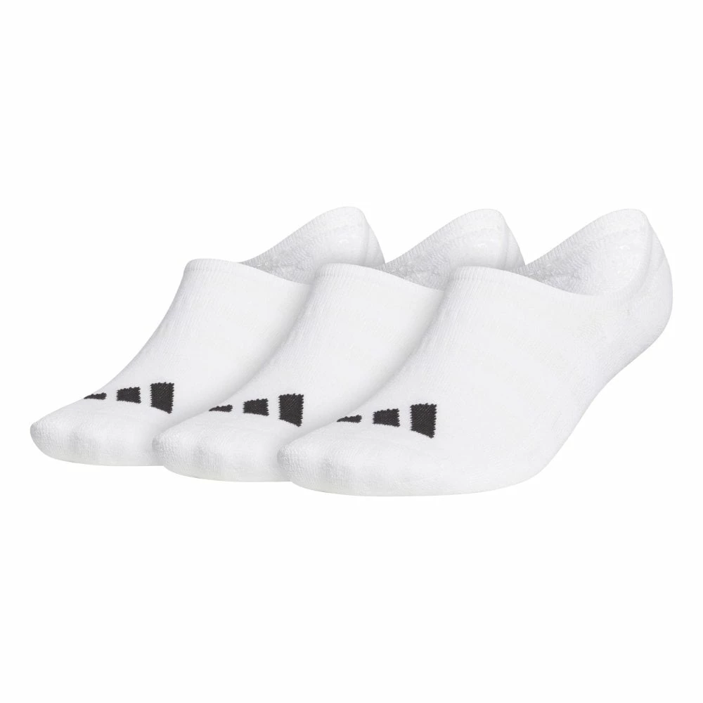 ADIDAS No-Show Socks 3 Pairs - White 3 ADIDAS No-Show Socks 3 Pairs - White