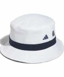 ADIDAS Plaid Reversible Golf Bucket Hat - White - OSFM