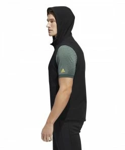 ADIDAS Statement Full-Zip Hooded Vest - Black -Clubs Shop adidas statement full zip hooded vest black p11408 24278 image