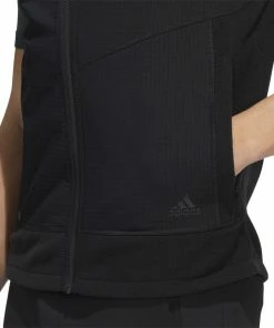 ADIDAS Statement Full-Zip Hooded Vest - Black -Clubs Shop adidas statement full zip hooded vest black p11408 24280 image
