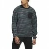 ADIDAS Texture-Print Crew Sweatshirt - Black
