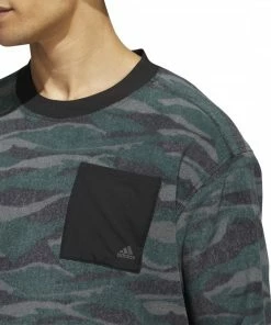 ADIDAS Texture-Print Crew Sweatshirt - Black 10 ADIDAS Texture-Print Crew Sweatshirt - Black -Clubs Shop adidas texture print crew sweatshirt black p11402 24257 image