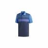 ADIDAS Ultimate365 3Stripes Heather Polo - NAVY/BLUE/PURPLE