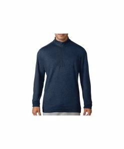 ADIDAS Wool Quarter Zip Top - Dark Slate