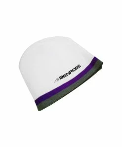 Benross Ladies Beanie Hat - White/Purple
