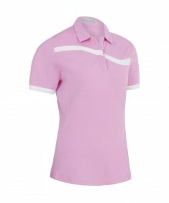 Callaway 2022 Ladies COLOR BLOCK POLO PINK SUNSET