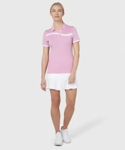 Callaway 2022 Ladies COLOR BLOCK POLO PINK SUNSET -Clubs Shop callaway 2022 ladies color block polo pink sunset p9306 19954 image