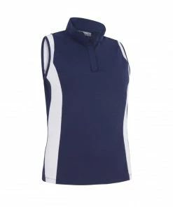 Callaway 2022 Ladies COLOURBLOCK SLEEVELESS POLO PEACOAT