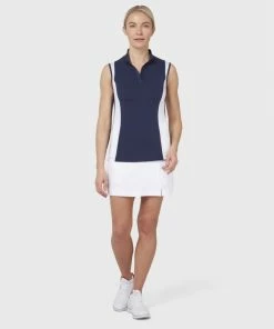 Callaway 2022 Ladies COLOURBLOCK SLEEVELESS POLO PEACOAT -Clubs Shop callaway 2022 ladies colourblock sleeveless polo peacoat p9308 19959 image