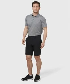 Callaway 2022 SOFT TOUCH MICRO PRINT POLO BLACK HEATHER