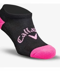 Callaway 2022 Womens OPTI-DRI LOW 2 Socks - Black/Pink