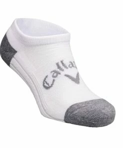 Callaway 2022 Womens OPTI-DRI LOW 2 Socks - White/Grey
