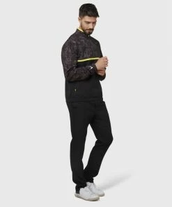 Callaway ABSTRACT CAMO PRINT WIND 1/4 ZIP JACKET CAVIAR -Clubs Shop callaway abstract camo print wind 1 4 zip jacket caviar p10775 22850 image