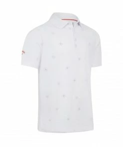 Callaway CLASSIC FOULARD PRINT POLO - BRIGHT WHITE