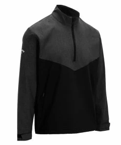 Callaway Heatherd 1/4 ZIP WINDJACKET CAVIAR SHADE HTR