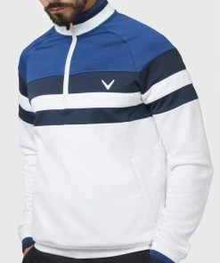Callaway LS STREET BLOCKED 1/4 ZIP JACKET BRIGHT WHITE -Clubs Shop callaway ls street blocked 1 4 zip jacket bright white p9255 19838 image