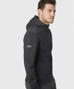 Callaway MENS AQUAPEL THERMAL HOODIE - BLACK HEATHER -Clubs Shop callaway mens aquapel thermal hoodie black heather p11593 24868 image