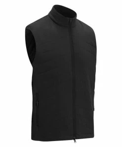 Callaway Primaloft Quilted Vest Collar Logo - CAVIAR