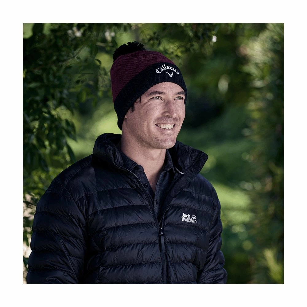 Callaway TA Pom Beanie - Wine/Black 5 Callaway TA Pom Beanie - Wine/Black - Image 3