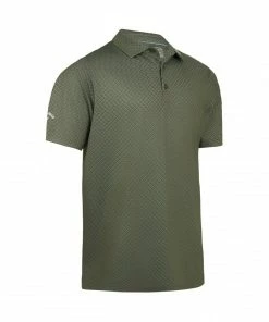 Callaway TRADEMARKED STITCHED PRINT POLO - BLACK LICHEN