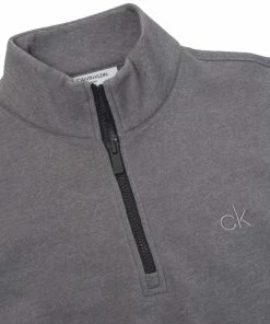 Calvin Klein COLUMBIA HALF ZIP SWEATER Silver Marl -Clubs Shop calvin klein columbia half zip sweater silver marl p9821 21171 image