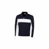 Calvin Klein EMBOSSED HALF ZIP - NAVY/WHITE -Clubs Shop calvin klein embossed half zip navy white p4549 8472 image