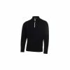 Calvin Klein Half Zip Lined Sweater - Black