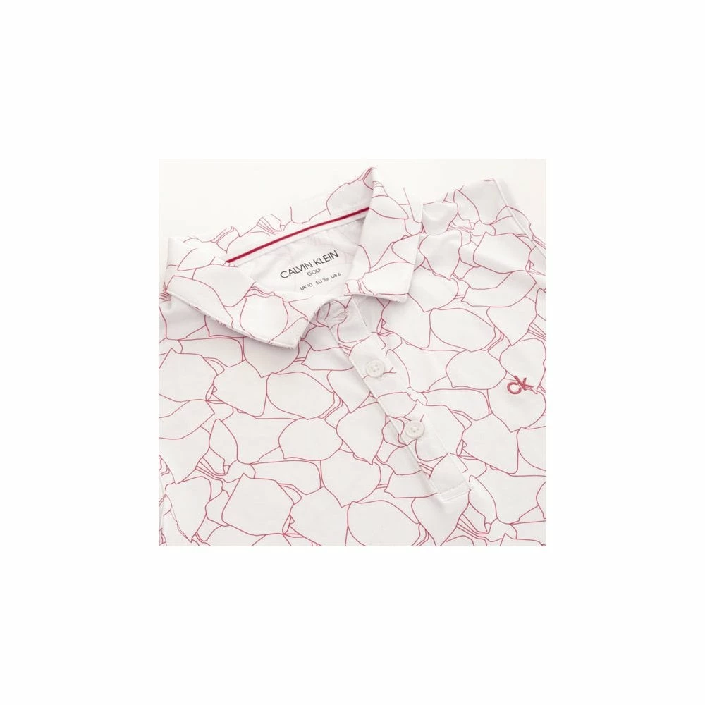 Calvin Klein Ladies AVON SLEEVELESS POLO - WHITE/JETE 5 Calvin Klein Ladies AVON SLEEVELESS POLO - WHITE/JETE - Image 3