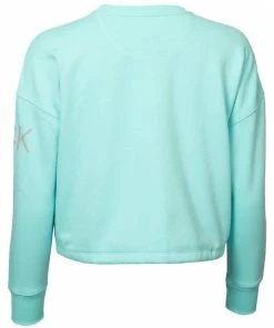 Calvin Klein Ladies CHILL CROPPED CREW SWEATSHIRT OPAL -Clubs Shop calvin klein ladies chill cropped crew sweatshirt opal p9881 24552 image